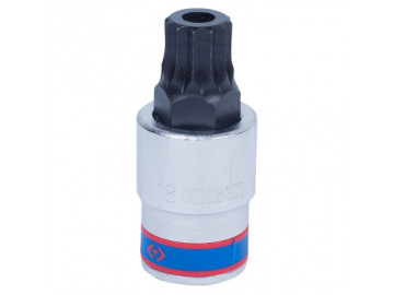 Насадка (бита) торцевая 1/2, SPLINE, M18, L = 66 мм, с отверстием KING TONY 402B18