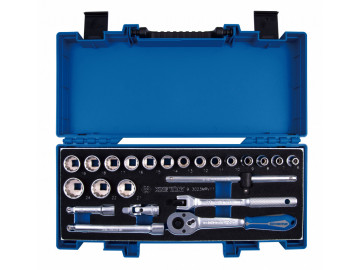 Набор торцевых головок с принадлежностями 3/8, двен-е, 6-24 мм, 23 пр. KING TONY 3023MRV11